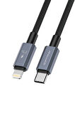 27W  Type-C to Lightning Şarj & Data Kablosu Siyah