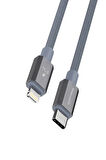 27W Type-C to Lightning Şarj & Data Kablosu Gri