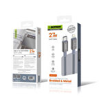 27W Type-C to Lightning Şarj & Data Kablosu Gri