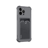 iPhone 14 Pro Max Silikon Kartlıklı Koruma Kılıfı  Füme