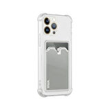 iPhone 15 Silikon Kartlıklı Koruma Kılıfı  Beyaz