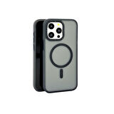 MagSafe Uyumlu iPhone 15 Pro Max Kılıfı Siyah