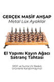 MC40 Antik Mısır Figürlü Metal Satranç Takımı - Lüks Hediyelik Satranç Takımı