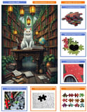 Nova Puzzle 1000 Parça Kütüphane Görevlisi Bilge Kedi Puzzle Yapboz - 41209