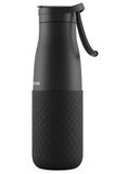 Puccon 500 ml Pipetli Siyah Çelik Matara/Termos - Silikon Gövdeli (Plus) - 50011