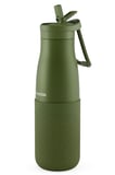 Puccon Haki 500 ml Çelik Okul Matarası - Silikon Gövdeli (Nokta) Çelik Termos - 50027