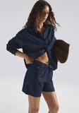 LEILA SHORT Mavi Edition Keten Karışımlı Rinse Jean Şort 1421136-A4228