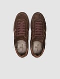 	%100 Hakiki Deri Koyu Kahverengi Bağcıklı Kadın Sneaker