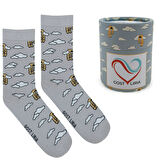 GOST LİRİA- Tired Socks  Desenli Unisex Soket Çorap