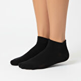 GOST LİRİA- Kadın Bambu Patik Çorap – 4’lü Siyah Renk