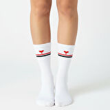 Gost Liria -5’li Beyaz Figürlü   Ribanalı Tenis Ünisex Çorap