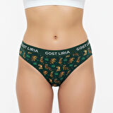 Tİger Desenli Kadın String Külot