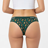 Tİger Desenli Kadın String Külot