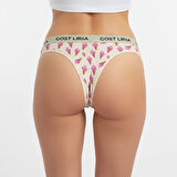 İce Cream Desenli Kadın String Külot