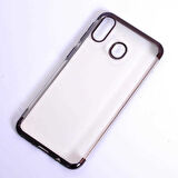 Galaxy M20 Köşeleri Renkli Şeffaf Kamera Korumalı Kılıf