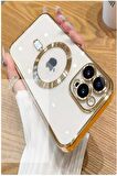 iPhone 13 Pro Kılıf Magsafe Köşeleri Renkli Lüx Şeffaf Kamera Lens Korumalı
