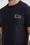 Lacivert Shooter Erkek Pamuklu T-Shirt Premium Kalite Minimal Tasarım Regular Kalıp
