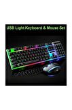 Ledli Oyuncu Q Klavye Ve Mouse Set H837q