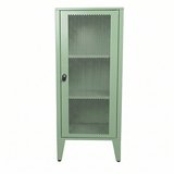 Alfafonet Ziglat Serisi Kilitli Metal Home Office Dolabı %70 Perfore Kapaklı Yeşil (RAL 6018) 450x1050x450 mm