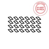 Alfafonet Fast-Fit SC-Dupleks/LC-Quad 24'lü Fiber Optik Adaptör Sabitleyici Plastik Aparat - Siyah