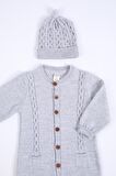Babyhola Organik %100 Triko Kız Erkek Bebek Çocuk Bereli Tulum Takım 5717