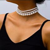 Cam İnci 3’lü Set Choker Kolye