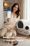 Akıllı Otomatik Kedi Tuvaleti, Wifi ve Bluetooth Kontrollü, Radar ve Ir Güvenlik Sensörlü, Koku Giderici Karbon Filtreli