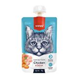 Wanpy Taze Tavuklu ve Havuçlu Et Ezmesi Doğal Kedi Ödülü 90 Gr