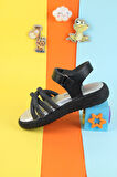 Unisex Çocuk Sandalet Önü Kapalı Sandalet Renkli Kız Sandalet Ortopedik Sandalet Yeni Sezon Sandalet