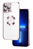 iPhone 13 Pro Kılıf Köşeleri Renkli Şeffaf Kamera Korumalı Silikon Luxury Kapak