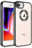 iPhone SE 2022 Kılıf Köşeleri Renkli Şeffaf Kamera Korumalı Silikon Luxury Kapak