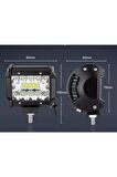 Iki Adet 60w Kombo Aydınlatma 20 Led Çalışma Lambası Off Road Motosiklet