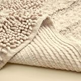 ALANUR HOME TRİO BUKLE COTTON 2'Lİ PASPAS TAKIMI CAPPUCİNO