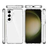 Galaxy S24 Plus Kılıf Kamera Çıkıntılı Lüx Şeffaf Silikon 