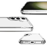 Galaxy S24 Plus Kılıf Kamera Çıkıntılı Lüx Şeffaf Silikon 