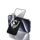 iPhone 15 Plus Premium Privacy Ekstra Korumalı Tam Kaplayan Cam Ekran Koruyucu