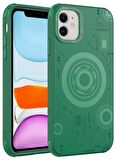 Apple iPhone 11 Kılıf Wireless Şarj Özellikli Kenarları Antişok Desenli Hot Kapak