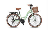 Geroni SIRIO - 26" City Bike - 21 Vites - V.B. - Mint Yeşili-Kahverengi - Shimano