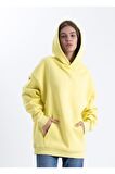 Sarı Kapşonlu sweatshirt