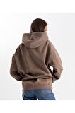 Kahve Kapşonlu sweatshirt