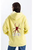 Unisex Oversize Spirit Kapüşonlu Sweatshirt