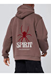 Unisex Oversize Spirit Kapüşonlu Sweatshirt
