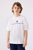 Kappa Erkek Çocuk T-Shirt 6-16 Yaş Beyaz