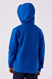 Kappa Erkek Çocuk Fermuarlı Sweatshirt 5-16 Yaş Mavi