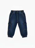 Jena Erkek Bebek Kargo Cepli Kot Pantolon 9-36 Ay Mavi
