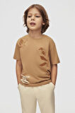 Nk Erkek Çocuk Autumn Tshirt 4-8 Yaş Camel