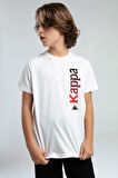 Kappa Erkek Çocuk Baskılı Tshirt 5-16 Yaş Beyaz