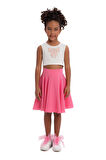 Pamina Kız Çocuk Blazer Etekli Takım 3-7 Yaş Pembe