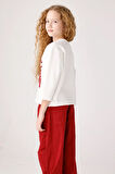 Jena Kız Çocuk Oversize Sweatshirt 8-14 Yaş Ekru