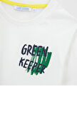 Orginal Marines Erkek Çocuk Baskılı Tshirt 2-9 Yaş Ekru